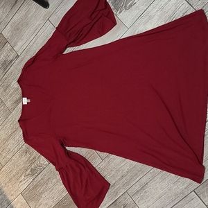 Maroon shift dress